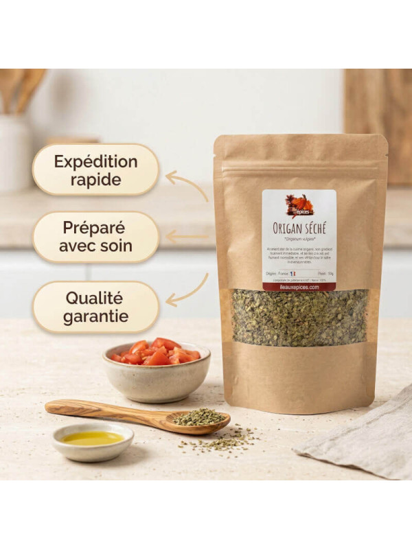 garanties de notre origan séché