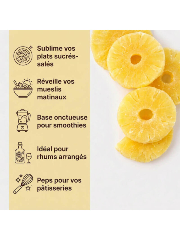 usage de l'ananas déshydraté