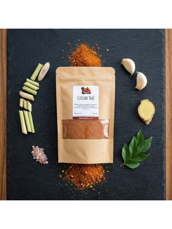 sachet d'épices thai sur la table