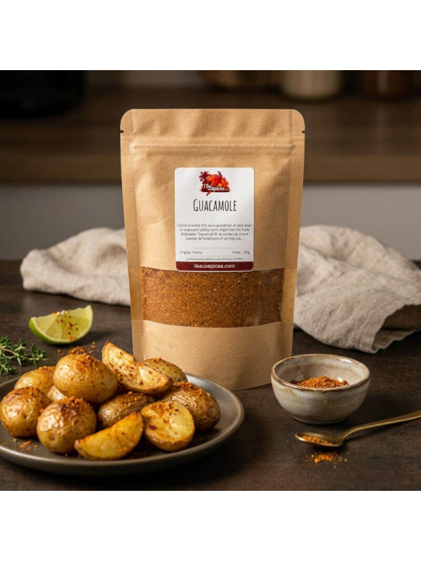 mélange d'épices guacamole sur pommes de terre