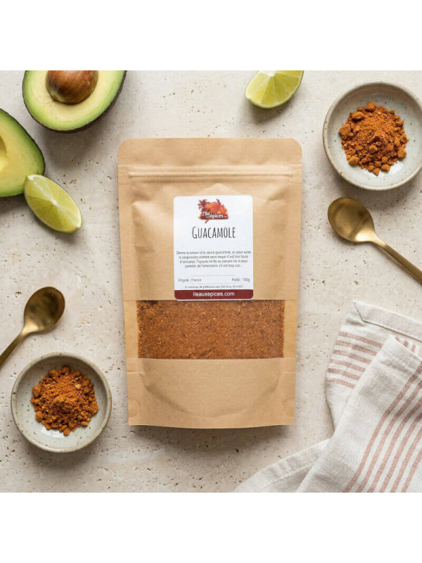 sachet de mélange pour guacamole sur la table