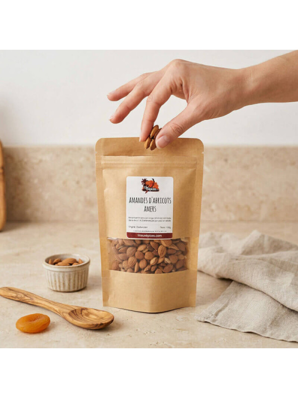 pincée d'amandes d'abricot entières