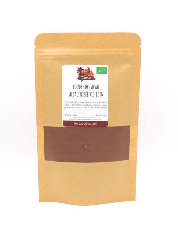 sachet de Poudre de cacao alcalinisée BIO 10 %