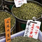 thes verts sur un marché de chine
