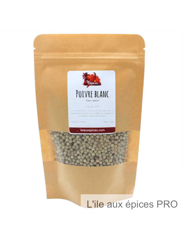 Grossiste Sachet de Poivre blanc en grains pro