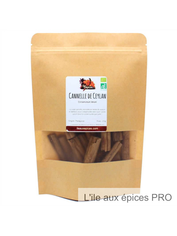 Fournisseur vente en kg sachet de batons de cannelle de ceylan bio pro