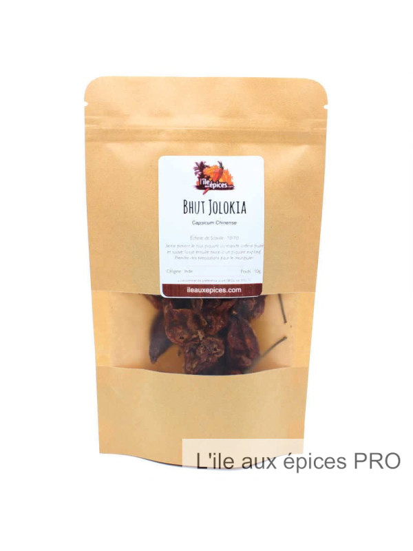 Grossiste Sachet de piments Bhut Jolokia séchés pro