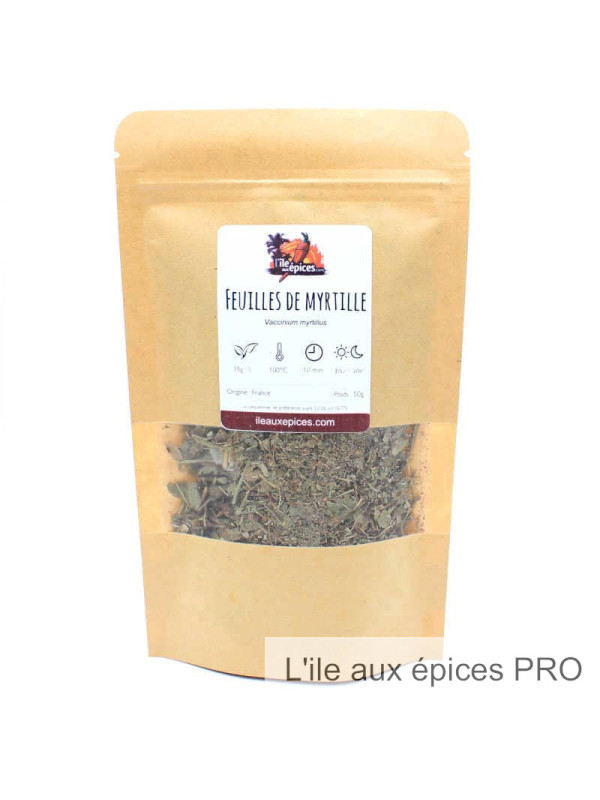 Grossiste Sachet de Feuilles de myrtille séchées pour tisane pro