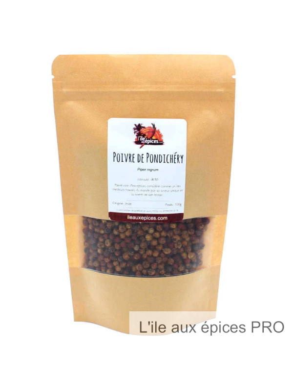 Sachet de Poivre rouge de Pondichéry pro