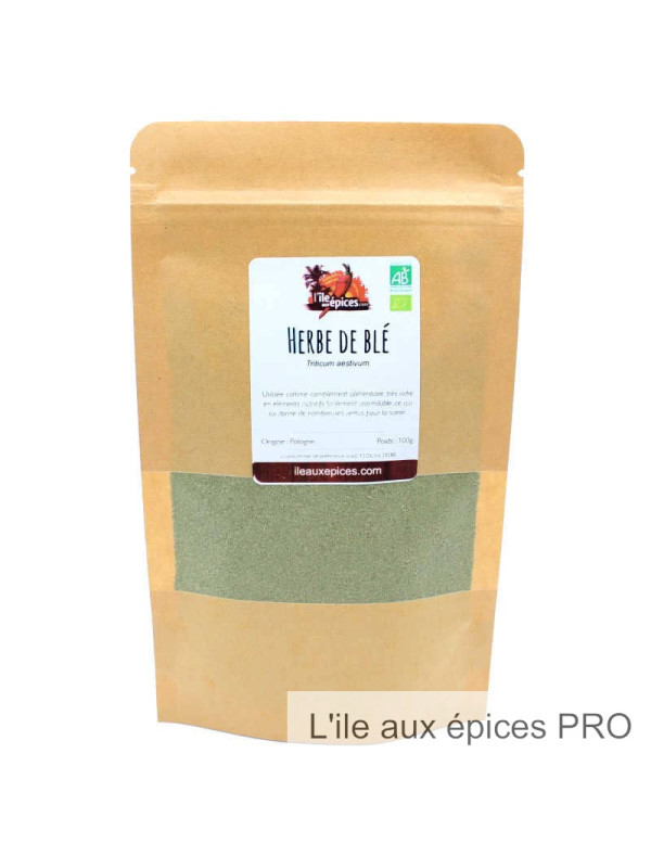 Grossiste Sachet d'Herbe d'orge en poudre crue pro Grossiste Sachet d'Herbe d'orge en poudre crue pro