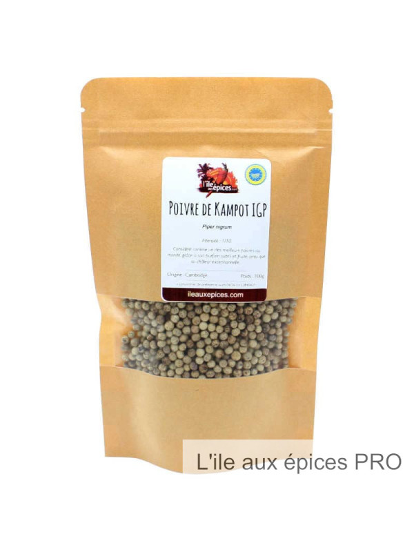 Grossiste Poivre de Kampot blanc IGP - Fournisseur en gros prix Pro